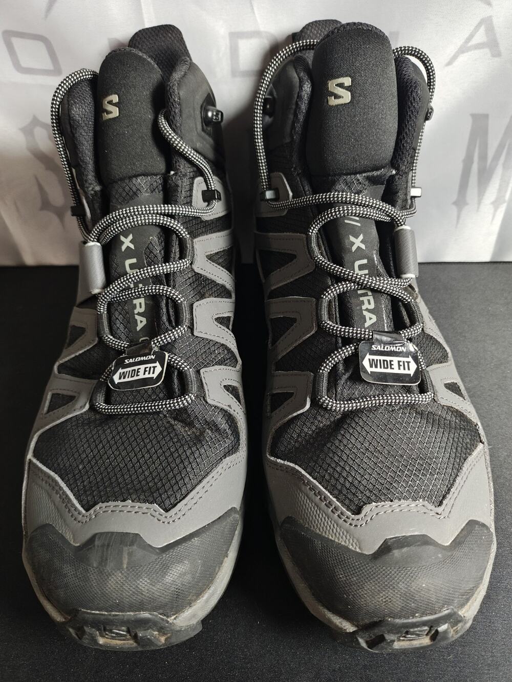 Salomon $175 Men's 9.5 X Ultra 4 Mid GTX Gore Tex Hiking Boots Black Gray